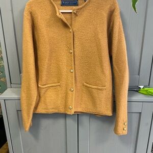 Karen Scott Wool Cardigan in Camel